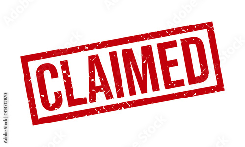 Claimed Rubber Grunge Stamp Seal Vector Illustration