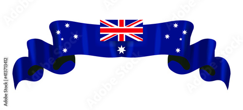 Vector image of the flag of the nation of Australia