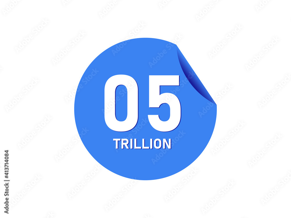 5 trillion texts on the blue sticker 5 trillion texts on the blue sticker