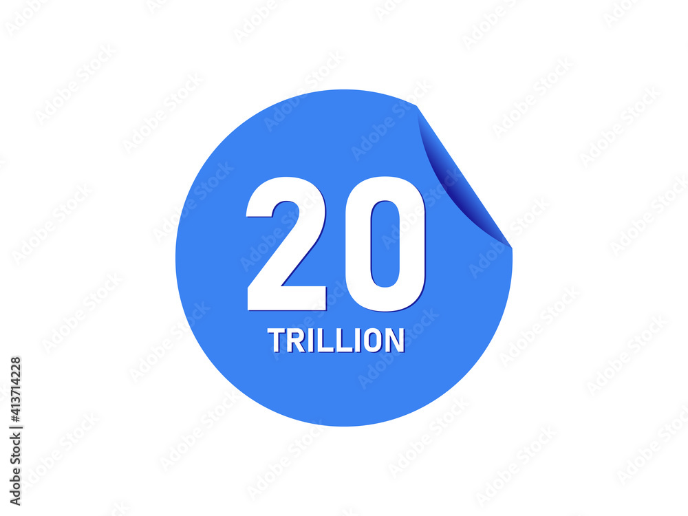 20 trillion texts on the blue sticker 20 trillion texts on the blue sticker