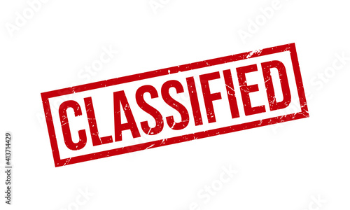 Classified Rubber Stamp. Classified Rubber Grunge Stamp Seal Vector Illustration