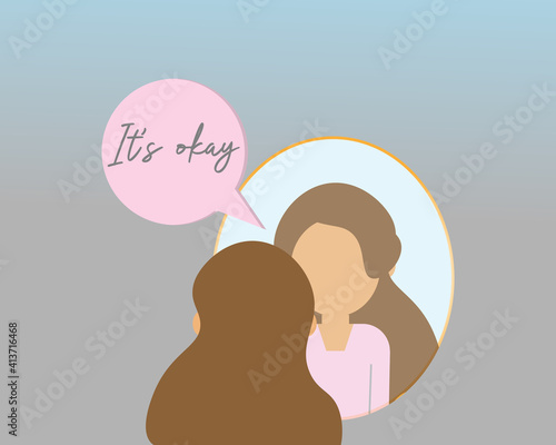 self compassion to forgive yourself vector