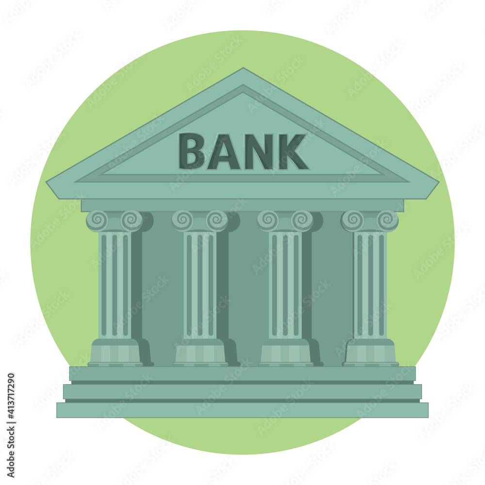 Bank Building clipart, vector image illustration Bank Building clipart, vector image illustration