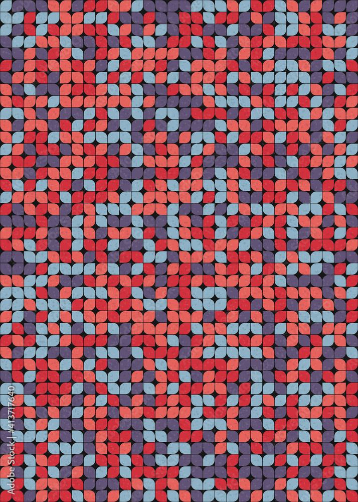 Fototapeta premium Abstract Geometric Pattern generative computational art illustration