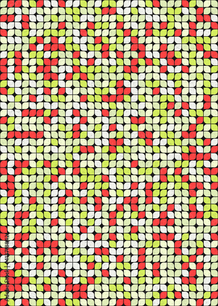 Fototapeta premium Abstract Geometric Pattern generative computational art illustration