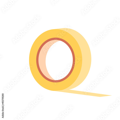vector
masking tape in yellow. white background