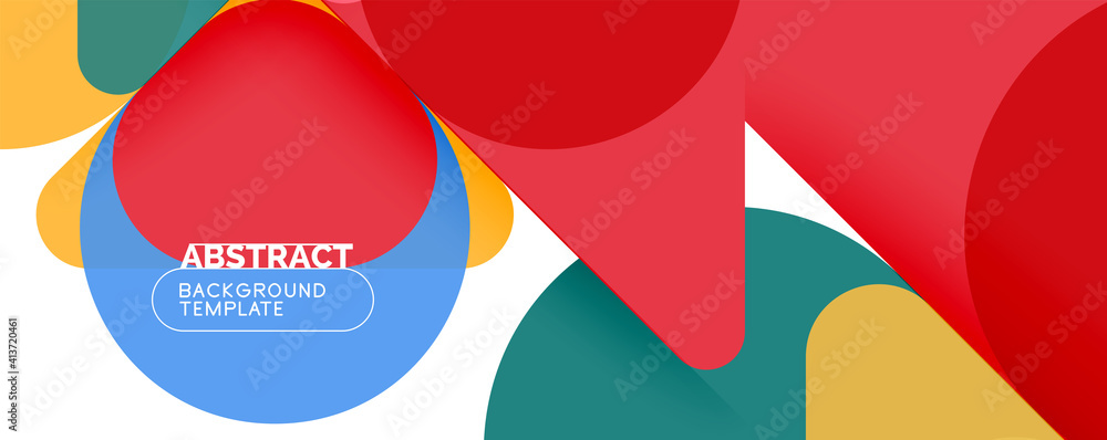 Modern geometric round shapes and dynamic lines, abstract background. Vector illustration for placards, brochures, posters and banners Modern geometric round shapes and dynamic lines, abstract background. Vector illustration for placards, brochures, posters and banners