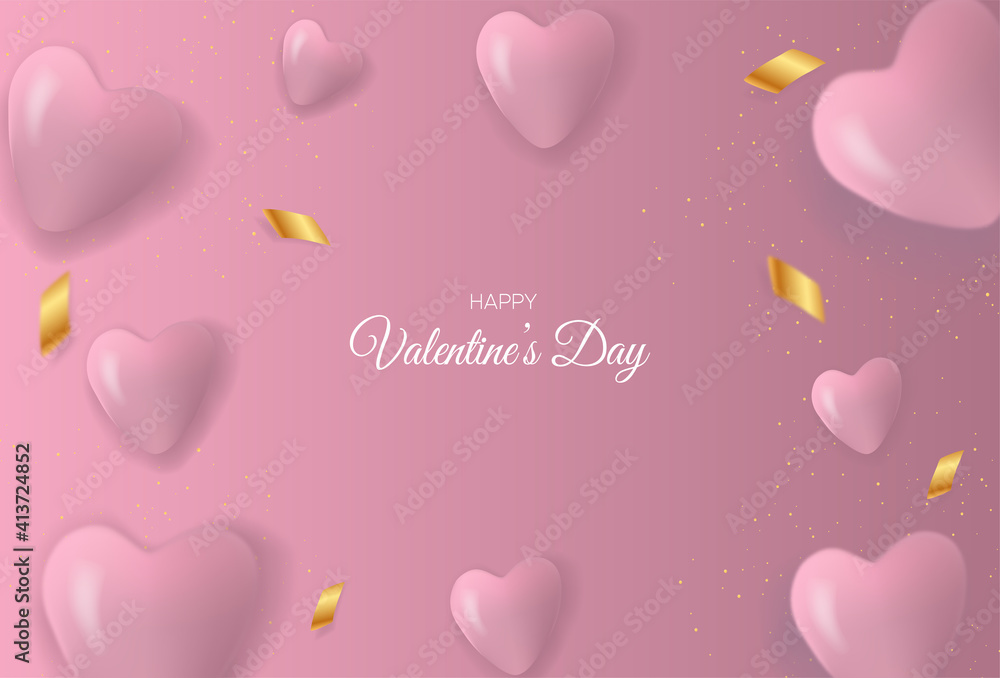 Valentine's Day greeting cards and love balloons.