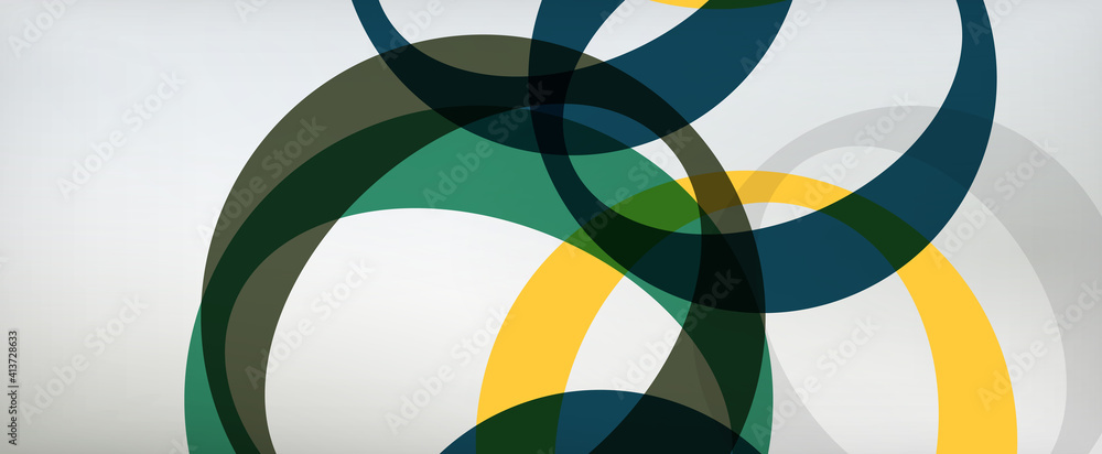 Ring geometric shapes, o letter repetition wallpaper. Abstract background for business or technology presentations, internet posters or web brochure covers Ring geometric shapes, o letter repetition wallpaper. Abstract background for business or technology presentations, internet posters or web brochure covers