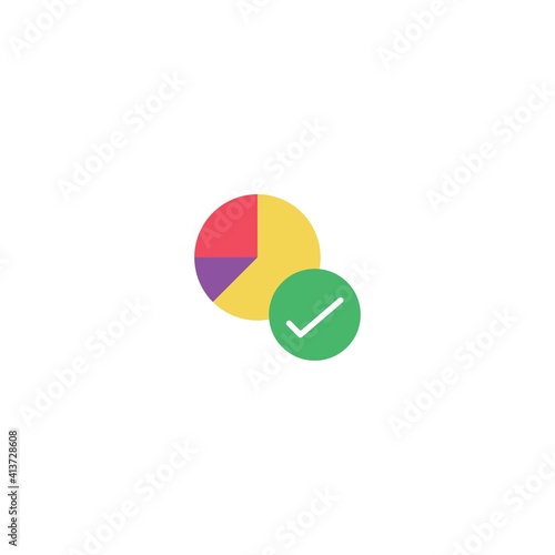 Free Download colored flat chart icon. infographic modern vector illustration. Pixel Perfect - GFXLoad