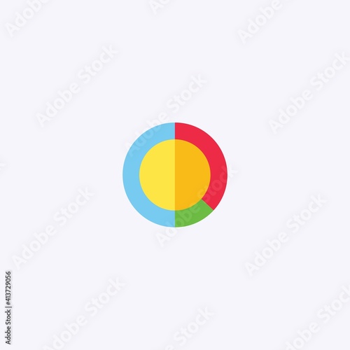 Free Download colored flat chart icon. infographic modern vector illustration. Pixel Perfect - GFXLoad