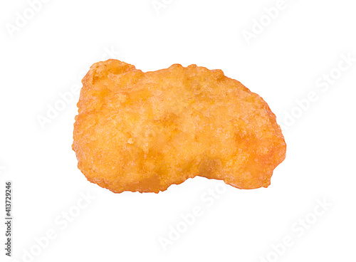 Chicken nuggets isolated on white background photo