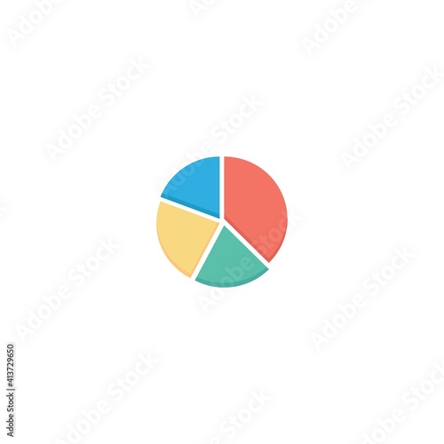 Free Download colored flat chart icon. infographic modern vector illustration. Pixel Perfect - GFXLoad