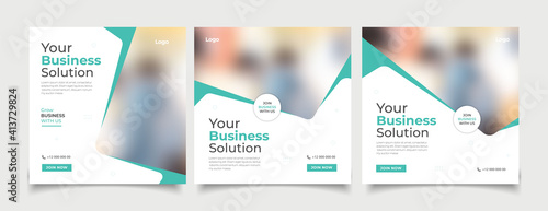 Digital business marketing banner for social media post template 
