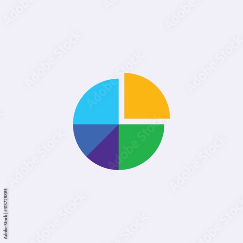 Free Download colored flat chart icon. infographic modern vector illustration. Pixel Perfect - GFXLoad