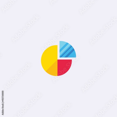 Free Download colored flat chart icon. infographic modern vector illustration. Pixel Perfect - GFXLoad