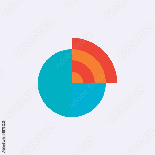 Free Download colored flat chart icon. infographic modern vector illustration. Pixel Perfect - GFXLoad