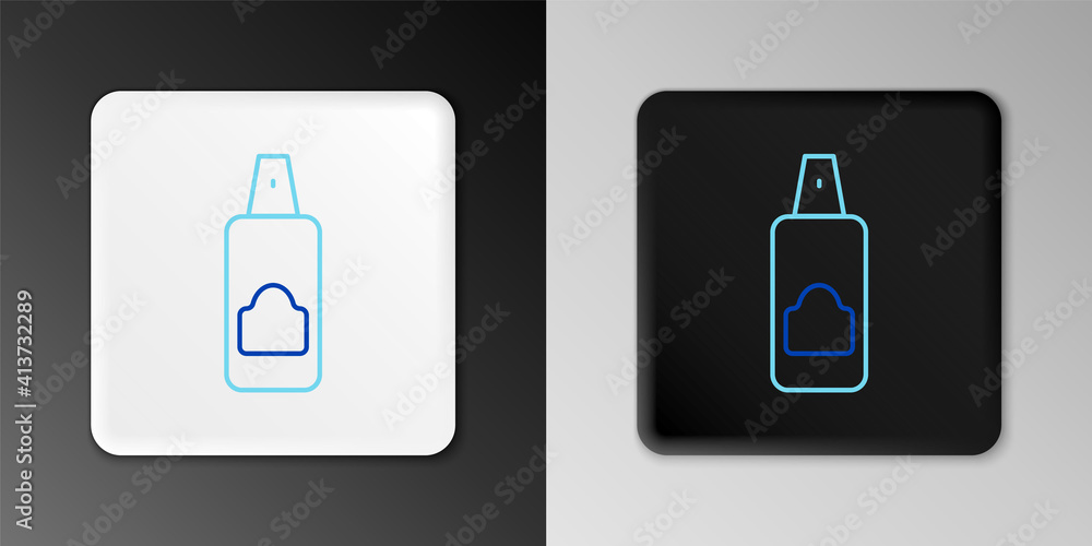 Line Spray can for hairspray, deodorant, antiperspirant icon isolated on grey background. Colorful outline concept. Vector. Line Spray can for hairspray, deodorant, antiperspirant icon isolated on grey background. Colorful outline concept. Vector.