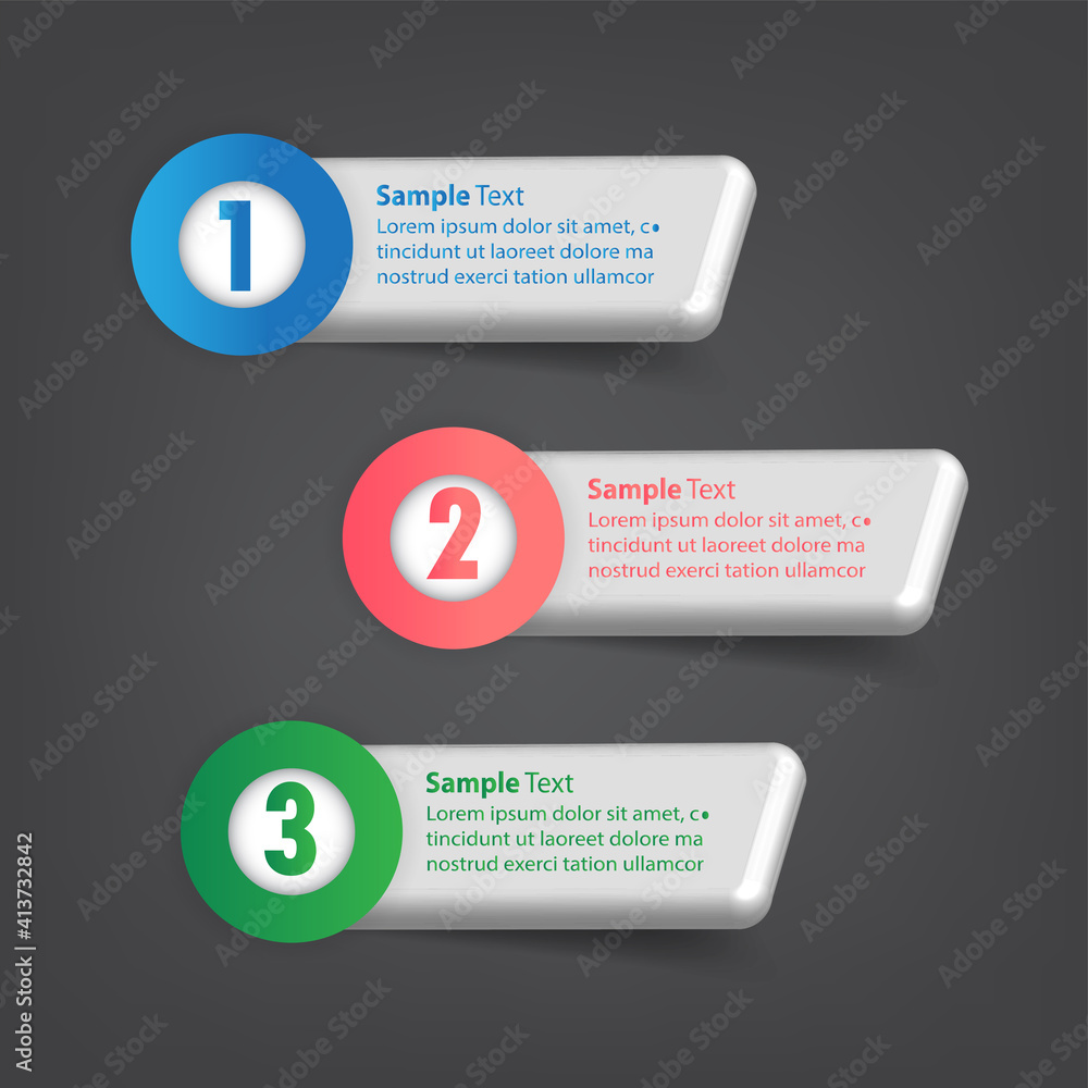modern 3D text box template, banner Infographics modern 3D text box template, banner Infographics