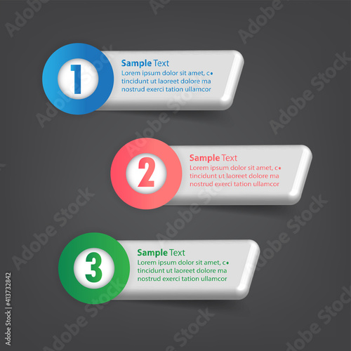 modern 3D text box template, banner Infographics © titima157