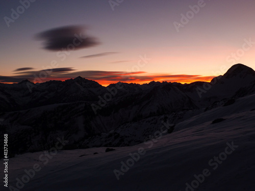 Foto Abendrot an der Hermann-von-Barth Hütte