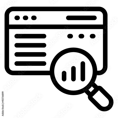 
Web analysis linear style icon, editable vector 
