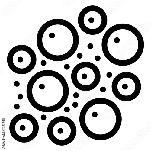 
A linear editable icon of staphylococci  bacteria
