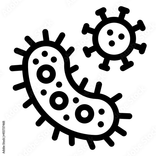
Protozoa infection in linear editable icon
