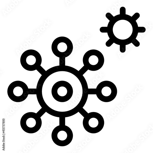 
A retrovirus linear icon, editable graphic

