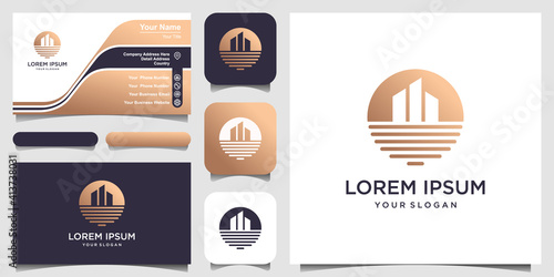 Beach House Logo Design Template