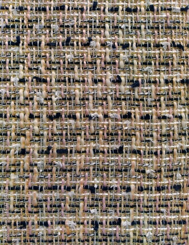 multi-colored tweed woven fabric textile, Chanel style classic fabric