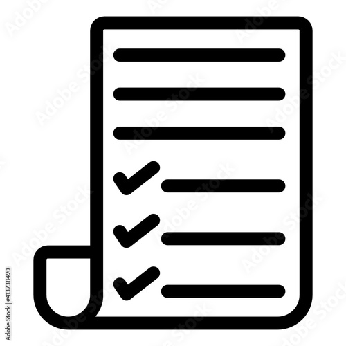Wallpaper Mural 
Checklist in linear style icon, editable vector
 Torontodigital.ca