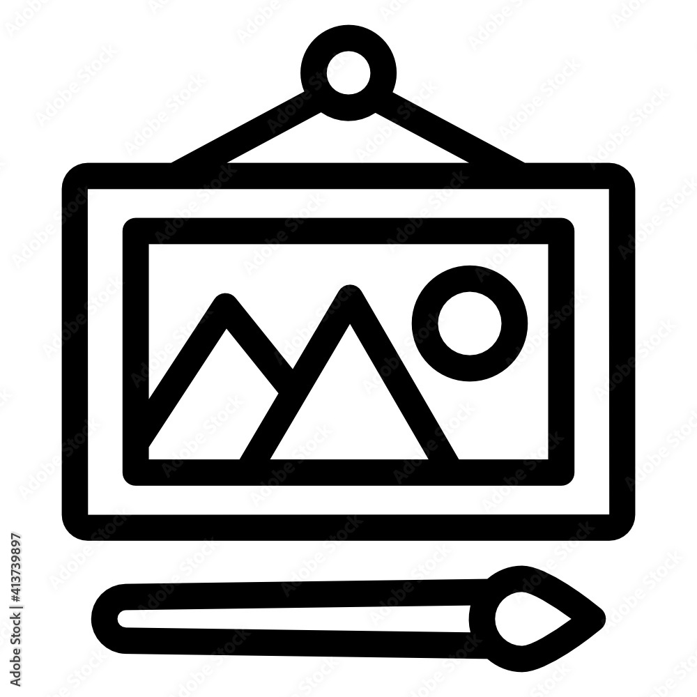 A painting in linear style icon, editable vector
A painting in linear style icon, editable vector