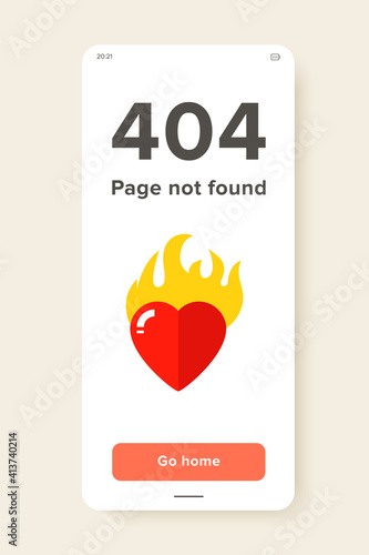 Multicolored vector icon of heart burning in passion