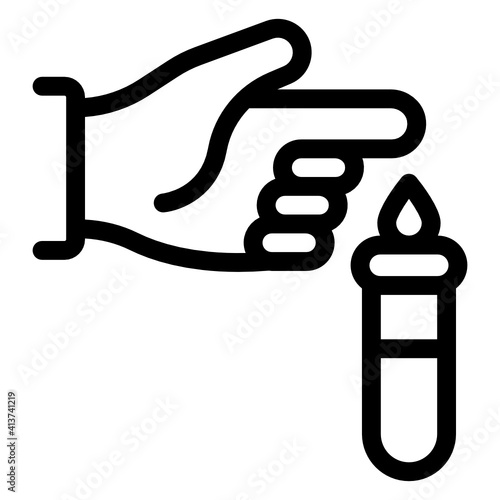
Modern vector design of glucometer with finger, sugar test 
