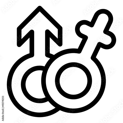 
Male and female symbol, gender icon
