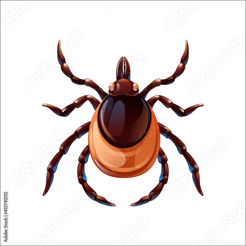 Mite bug art, insect control. Vector illustration