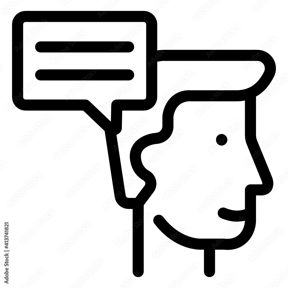 Conversation in linear editable icon
Conversation in linear editable icon