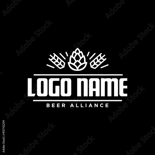 Beer Vintage Logo Design Template Inspiration, Vector Illustration. Retro Logo.