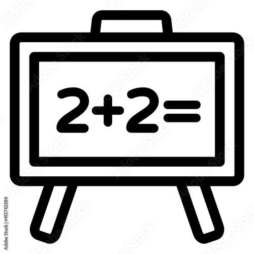 
Maths lecturer in linear style icon 
