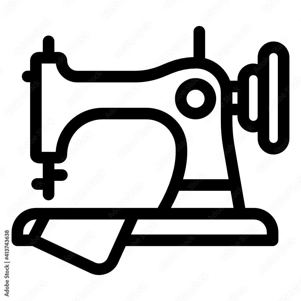 A linear icon of sewing machine designed with editable graphic
A linear icon of sewing machine designed with editable graphic