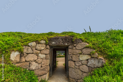 初夏の松代城跡の復元された埋門 photo