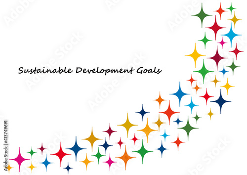 SDGs CMYK指定色（スウォッチ付）十字光ライン