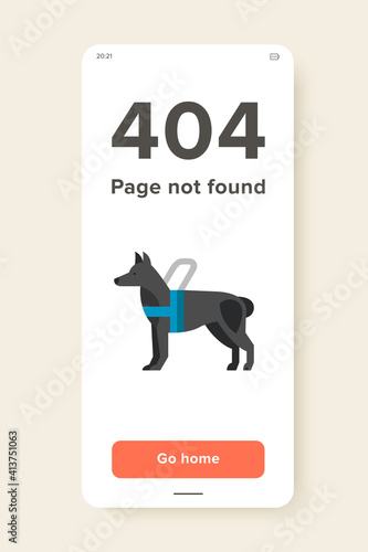 Icon of guide dog. Animal, assistance, helpmate. Handicap concept. Can be used for topics like blindness, pet, disability