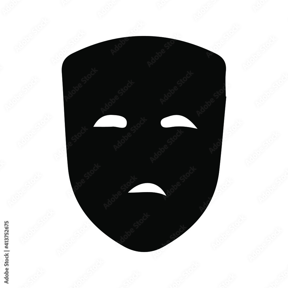 theater mask vector icon