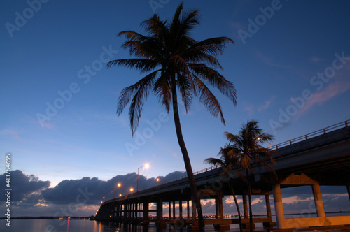 Sunrise from the Rickenbacker Causeway photo