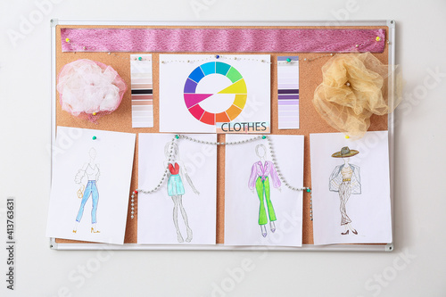 Fashion design mood board w...