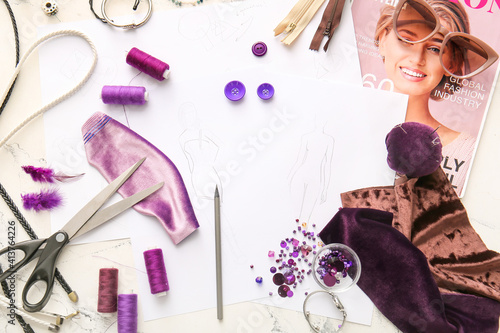 Fashion designer workplace ...