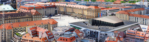 Altmarkt square, Dresden, Germany, panoramic top city view