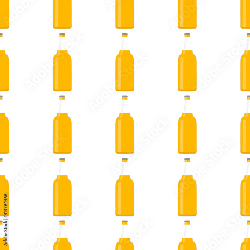Illustration on theme seamless beer glass bottles with lid for brewery